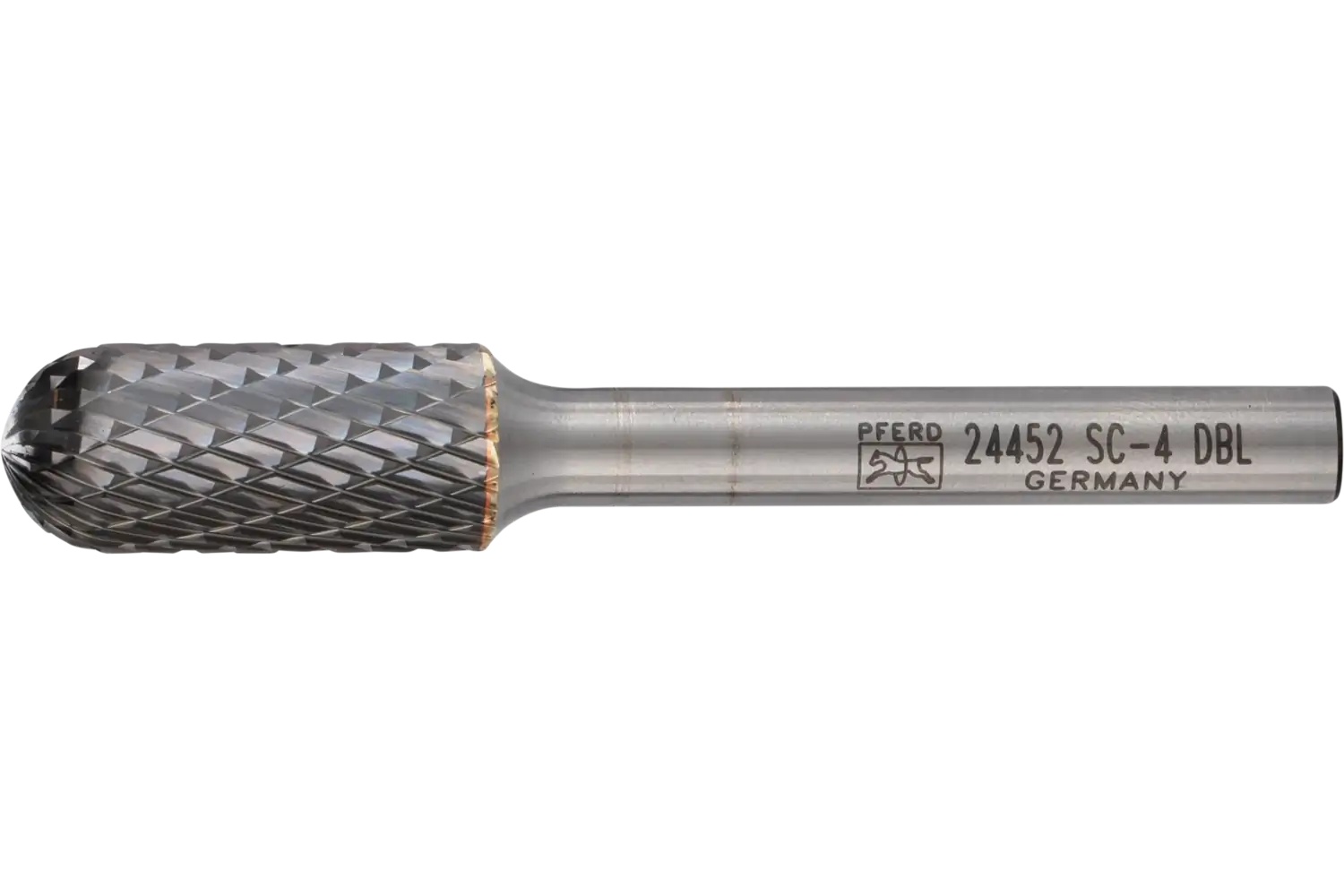 Picture of Pferd Carbide Bur SC-4 Cylindrical Radius End Double Cut 7/16" x 1" x 1/4" Shank